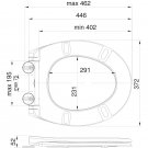 mått mjukstängande toalettsits