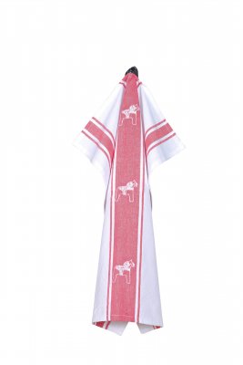 kökshandduk med Dalahästar