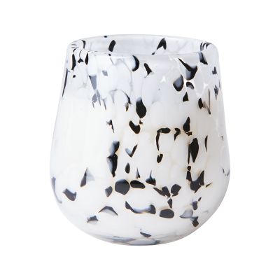 affari doftljus WILD päron ljuslykta i svart och vitt glas