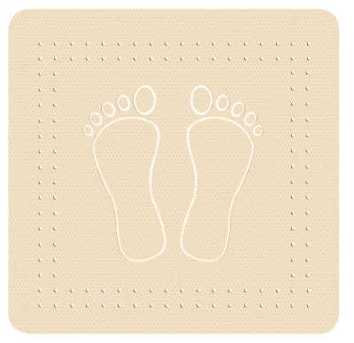 halkmatta till dusch sandbeige leijma foot