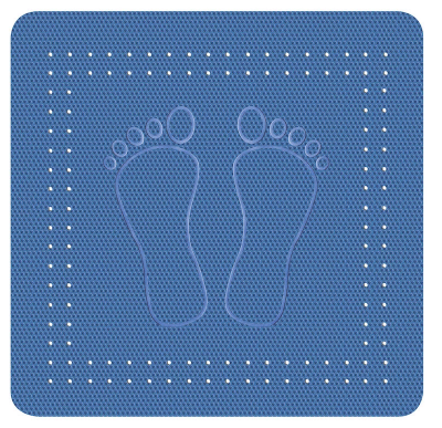halkmatta till dusch blå leijma foot