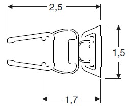 magnetlist showerama art 8 mm tjockt glas