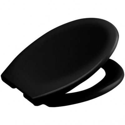 mjukstängande toalettsits svart
