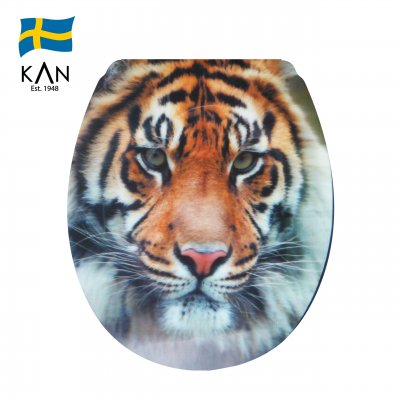 toalettsits kandre universalsits kan mjukstängande sits toalock med tiger
